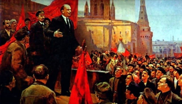 Дмитрий Налбандян. Выступление В.И. Ленина на Красной площади в 1919 году (фрагмент). 1970